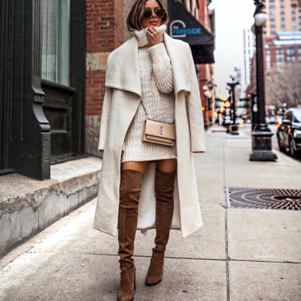 Jeffrey Campbell Brown Suede Over-the-Knee Boots
